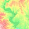 Mapa topográfico Lake Whitney, altitud, relieve