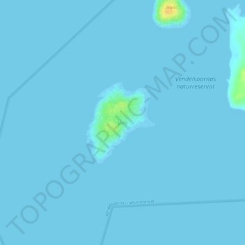 Mapa topográfico Ustö, altitud, relieve