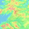 Mapa topográfico Donegal Municipal District, altitud, relieve