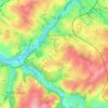 Mapa topográfico Condat-sur-Vienne, altitud, relieve
