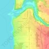 Mapa topográfico Goderich, altitud, relieve
