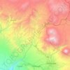 Mapa topográfico Yura, altitud, relieve