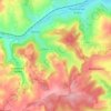 Mapa topográfico Vaux-Villaine, altitud, relieve