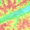 Mapa topográfico Marklkofen, altitud, relieve