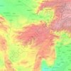 Mapa topográfico Afganistán, altitud, relieve