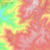 Mapa topográfico Vetas, altitud, relieve