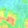 Mapa topográfico Montcet, altitud, relieve