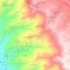 Mapa topográfico Montegrande, altitud, relieve