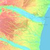 Mapa topográfico Arraial D'Ajuda, altitud, relieve