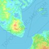 Mapa topográfico Posorja, altitud, relieve