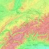 Mapa topográfico Suiza, altitud, relieve