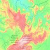 Mapa topográfico Cavalcante, altitud, relieve