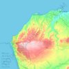 Mapa topográfico Manta, altitud, relieve