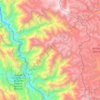 Mapa topográfico Bolívar, altitud, relieve