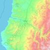 Mapa topográfico Vallenar, altitud, relieve