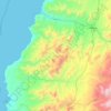 Mapa topográfico Freirina, altitud, relieve