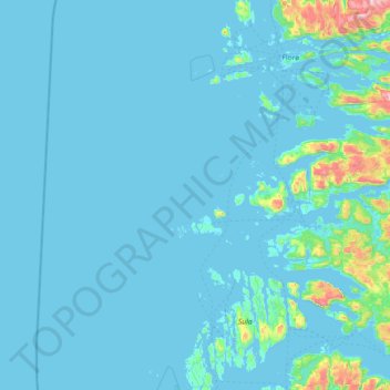 Mapa topográfico Askvoll, altitud, relieve