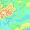 Mapa topográfico Río Paine, altitud, relieve