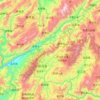 Mapa topográfico Gengma Dai and Va Autonomous County, altitud, relieve
