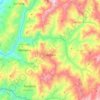 Mapa topográfico Vergara, altitud, relieve