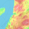 Mapa topográfico Portugal Cove - St. Philips, altitud, relieve