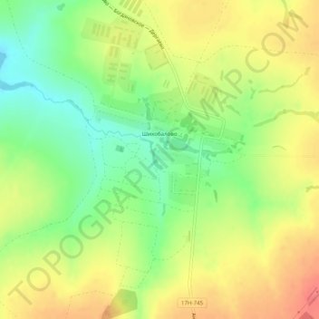 Mapa topográfico Шихобалово, altitud, relieve