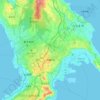 Mapa topográfico Okinawa, altitud, relieve