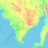 Mapa topográfico Eyre Peninsula, altitud, relieve