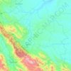 Mapa topográfico Padang Lawas, altitud, relieve