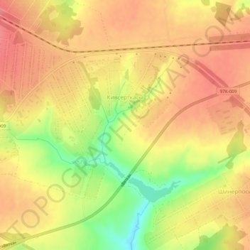 Mapa topográfico Кивсерткасы, altitud, relieve