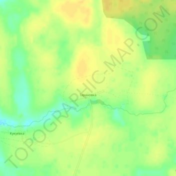 Mapa topográfico Тарановка, altitud, relieve