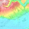 Mapa topográfico Brompton, altitud, relieve