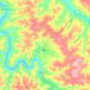 Mapa topográfico Bariri, altitud, relieve