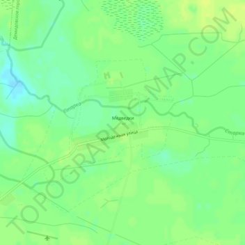 Mapa topográfico Медведки, altitud, relieve