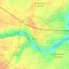 Mapa topográfico Nesle, altitud, relieve