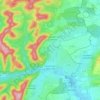 Mapa topográfico Dossenheim, altitud, relieve