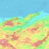 Mapa topográfico Río Aguán, altitud, relieve