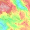 Mapa topográfico Monterey, altitud, relieve