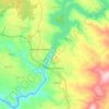 Mapa topográfico Pedrógão Pequeno, altitud, relieve