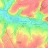 Mapa topográfico Bouret-sur-Canche, altitud, relieve