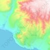 Mapa topográfico Atiquipa, altitud, relieve