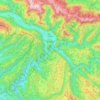 Mapa topográfico Tolmin, altitud, relieve