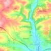 Mapa topográfico Washfield, altitud, relieve