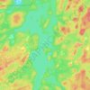Mapa topográfico Cygnet Lake, altitud, relieve