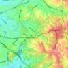 Mapa topográfico Nagakute, altitud, relieve