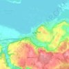Mapa topográfico Gálich, altitud, relieve