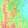 Mapa topográfico Teorama, altitud, relieve