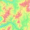 Mapa topográfico Calvas, altitud, relieve