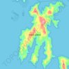 Mapa topográfico Hook Island, altitud, relieve
