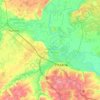 Mapa topográfico Riazan, altitud, relieve